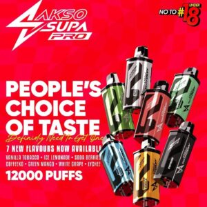 Alternative view of Akso Supa Cartridges 12000 Puff  For Akso Supa Pro / Supa Nova 12k Pre-Filled Cartridges Genuine Stock Buy Now